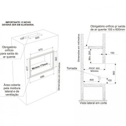 Churrasqueira de Embutir GLP 3 Espetos Ranch Fischer Bivolt - 6