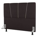 Ver imagem 1 de Cabeceira Cama Box Casal Amber 140cm Estofada Suede Marrom - Desk Design