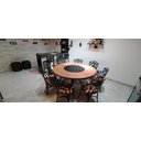 Ver imagem 5 de Conjunto de Jantar Mesa 1,60m Madeira Giratória 8 Cadeiras Malbec - Preto