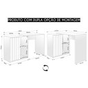 Ver imagem 4 de Mesa para Escritório Home Office 1 Porta Ripada Tech Mel/cacao - Caemmun