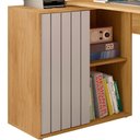 Ver imagem 7 de Mesa para Escritório Home Office 1 Porta Ripada Tech Mel/cacao - Caemmun