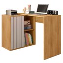 Ver imagem 5 de Mesa para Escritório Home Office 1 Porta Ripada Tech Mel/cacao - Caemmun