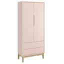 Ver imagem 2 de Dormitório Classic 2 Portas Rosa com Pés Madeira Natural - Reller Móveis