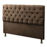 Cabeceira Queen Size Cama Box Casal Estofada Sofia 160cm:suede Marrom - 1