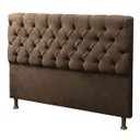 Ver imagem 1 de Cabeceira Queen Size Cama Box Casal Estofada Sofia 160cm:suede Marrom