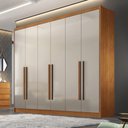 Ver imagem 4 de Guarda Roupa Casal Linea 6 Portas 8 Gavetas Cinamomo Fendi - Novo Horizonte