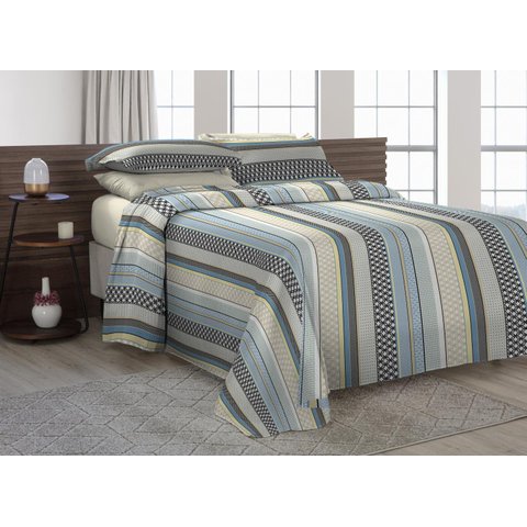 Cobre Leito Solteiro C/ Fronha 2 Peças Tecido Piquet Algodão