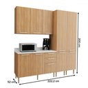 Ver imagem 4 de Cozinha Compacta Jasmine 9 Portas e 3 Gavetas com Divisor de Talheres Freijó/mármore Branco - Tecnom