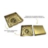 Ralo Dourado Tampa Oculta 10x10 By Fineza - 2