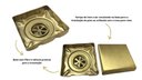 Ver imagem 2 de Ralo Dourado Tampa Oculta 10x10 By Fineza
