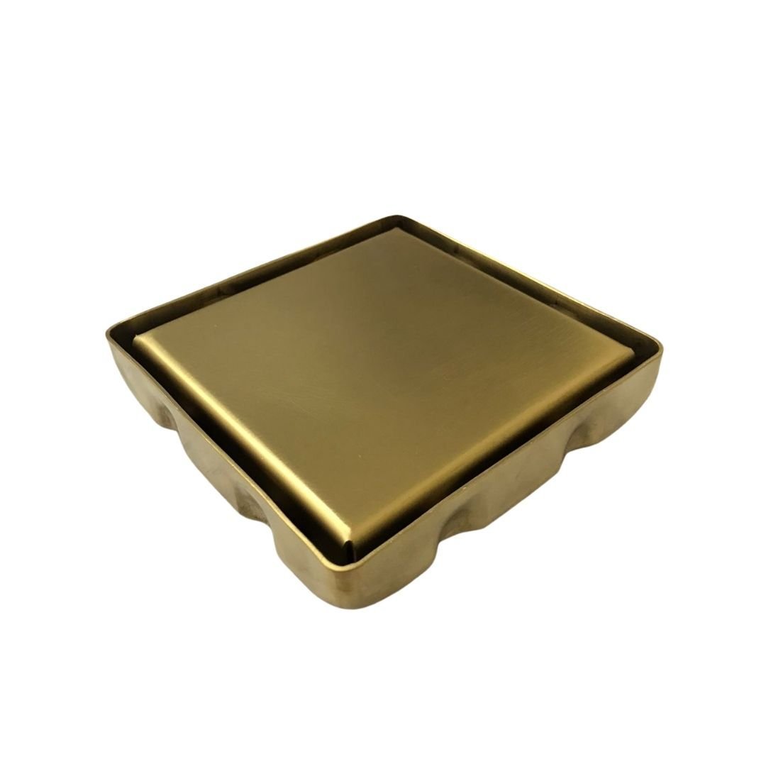 Ralo Dourado Tampa Oculta 10x10 By Fineza - 1