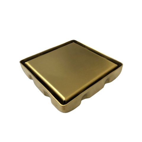 Ralo Dourado Tampa Oculta 10x10 By Fineza