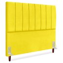Ver imagem 1 de Cabeceira Casal 140 Cm com Frame Carla Suede Amarelo Artte