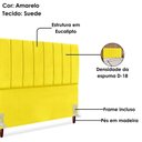 Ver imagem 4 de Cabeceira Casal 140 Cm com Frame Carla Suede Amarelo Artte