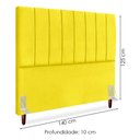 Ver imagem 3 de Cabeceira Casal 140 Cm com Frame Carla Suede Amarelo Artte
