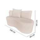 Ver mais imagens de Namoradeira Sofá 2 Lugares Yara Orgânica Bouclé Marfim