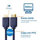 Ver imagem 2 de Cabo Hdmi Aquario 2.0 4k 3d 19 Pinos 15 Metros - 4k15