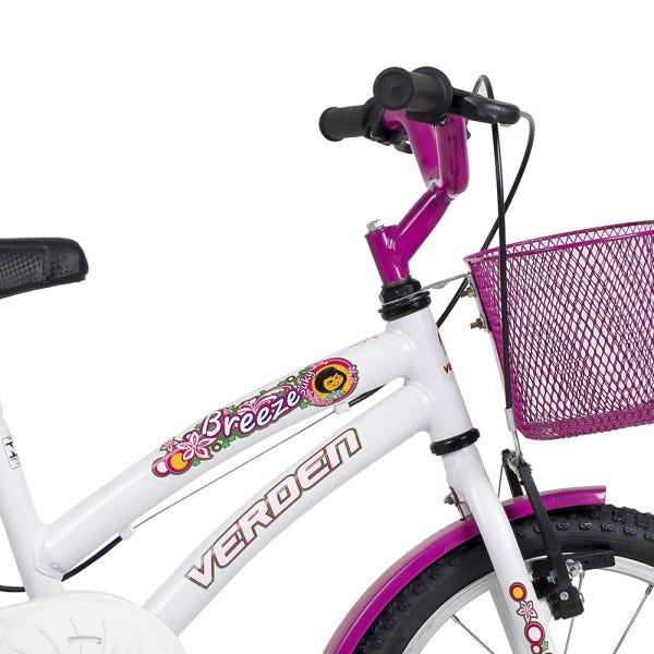 Bicicleta Infantil Aro 16 Breeze Branco e Pink Verden Bikes - 4