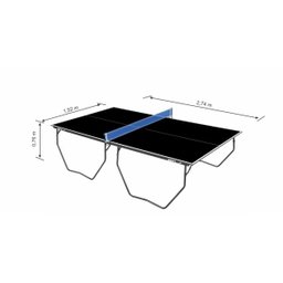 Mesa Tenis de Mesa 15 Mm Mdp com Rodízios Preta - 5