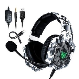 Fone Gamer Headset K8 LED Onikuma xbox Ps4 Pc Rgb Camuflado - 7