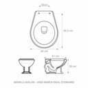 Ver imagem 2 de Assento Laqueado Avalon Cinza Claro Tampa para Vaso Ideal