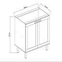 Ver imagem 2 de Balcão de Cozinha Genialflex Iluminata 2 Pt S-tampo Br-fendi
