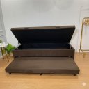 Ver imagem 4 de Cama Box Baú Solteiro com Auxiliar (Bicama) + Colchão Solteiro Espuma D20 12cm | Kit Completo com Ca