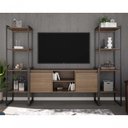 Ver imagem 2 de Rack 2 Portas com Estante Clean 225cm MDP com Estrutura em Aço Preto Onix