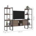 Ver imagem 3 de Rack 2 Portas com Estante Clean 225cm MDP com Estrutura em Aço Preto Onix
