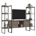 Ver imagem 1 de Rack 2 Portas com Estante Clean 225cm MDP com Estrutura em Aço Preto Onix