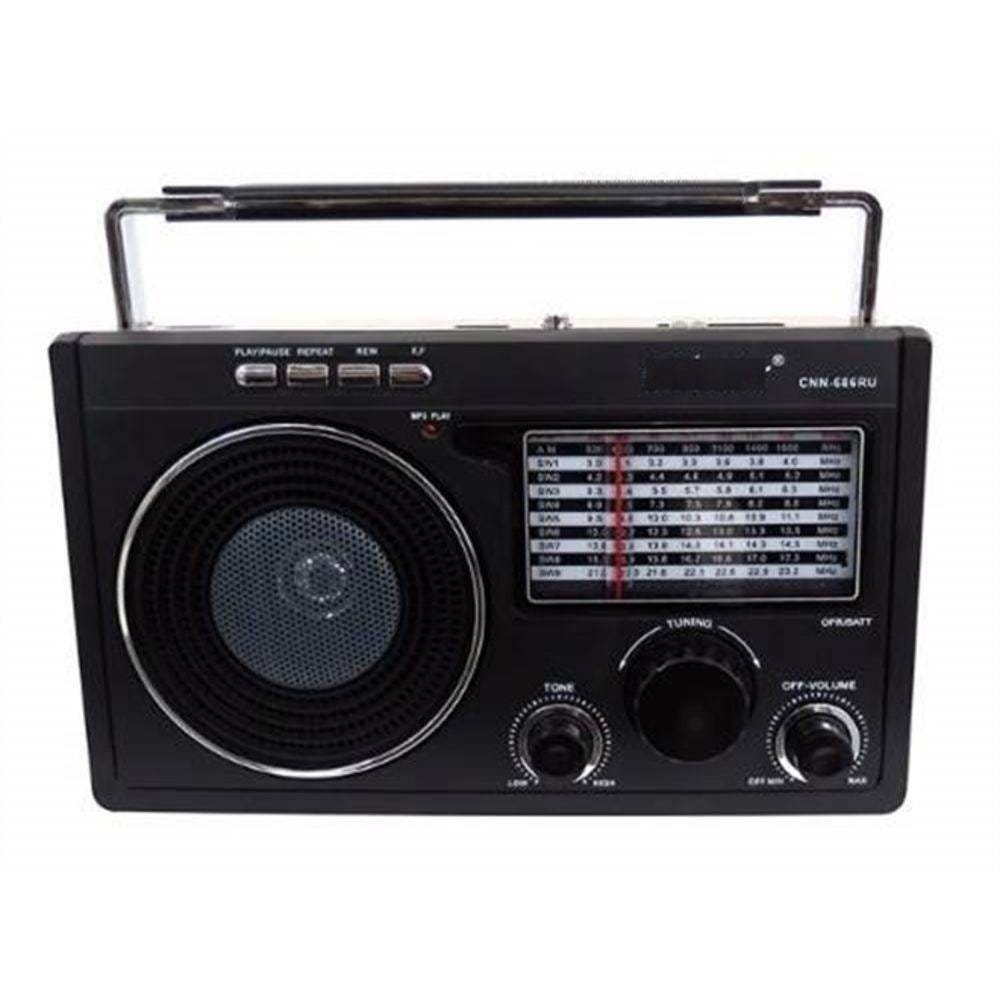 Rádio Am FM USB Sd MP3 Retro Estilo Antigo Portátil Am FM com 11 Bandas Recarregavel - 2