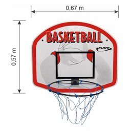 Tabela Basquete Regulável Klopf 1018 - até 2,39m com Rede e Aro Infantil - 5