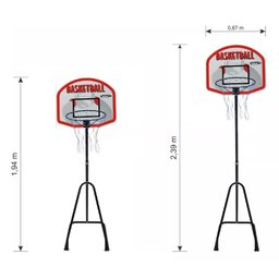 Tabela Basquete Regulável Klopf 1018 - até 2,39m com Rede e Aro Infantil - 6