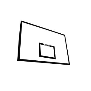 Tabela Basquete individual Oficial Klopf 1021  1,80 x 1,20 m Compensado Naval sem Aro