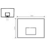 Tabela Basquete individual Oficial Klopf 1021  1,80 x 1,20 m Compensado Naval sem Aro - 5