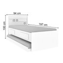Ver imagem 3 de Cama Bibox Mec com Auxiliar Tcil Móveis Neve CestaPlus