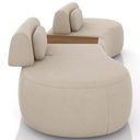 Ver imagem 6 de Sofá 4 Lugares 325cm Orgânico com Mesa Mellanie Veludo Bege Z32 - Mpozenato