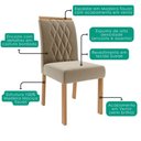 Ver imagem 6 de Mesa de Jantar Valentina Mdf com 6 Cadeiras Estofadas Suede Joli Molci