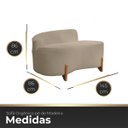 Ver imagem 6 de Sofá Curvo Pé de Madeira 2 Lugares Feijão Forma Orgânica Bouclé