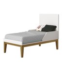 Ver imagem 4 de Berço Mini Cama Classic Branco Fosco Pés Amadeirado com Colchão D18 - Reller Móveis