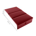 Ver imagem 3 de Sofá-Cama Lyon Compacto Veludo Vinho 113cm Abertura Frontal para Sala Quarto e Visitas