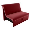 Ver imagem 4 de Sofá-Cama Lyon Compacto Veludo Vinho 113cm Abertura Frontal para Sala Quarto e Visitas
