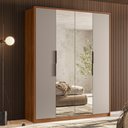Ver imagem 2 de Guarda Roupa Casal Attore 4 Portas Nogueira-nude Prime Tx com 2 Espelhos