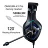 Fone Headset Gamer Pro Onikuma K1 Pro P2 Pro LED Celular Ps4 - 6