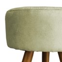 Ver imagem 2 de Kit 2 Puff Decorativo Redondo para Sala Quarto Penteadeira Pé Palito Castanho Suede Cores
