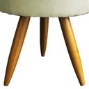 Ver imagem 3 de Kit 2 Puff Decorativo Redondo para Sala Quarto Penteadeira Pé Palito Castanho Suede Cores