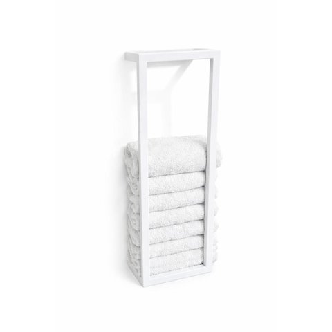 Porta Toalhas Toalheiro Estilo Estilo Industrial Aço Moderno Branco