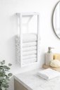 Ver imagem 3 de Porta Toalhas Toalheiro Estilo Estilo Industrial Aço Moderno Branco