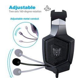 Fone Gamer Headset LED Onikuma K8 xbox Pc Celular Rgb Ps4 - 3