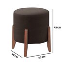 Ver imagem 4 de Kit 2 Puff Decorativo Redondo Luxo Dubai Veludo Marrom